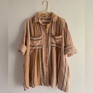 🔥 flash sale! FREE PEOPLE STRIPED VOYAGE SHIRT DRESS